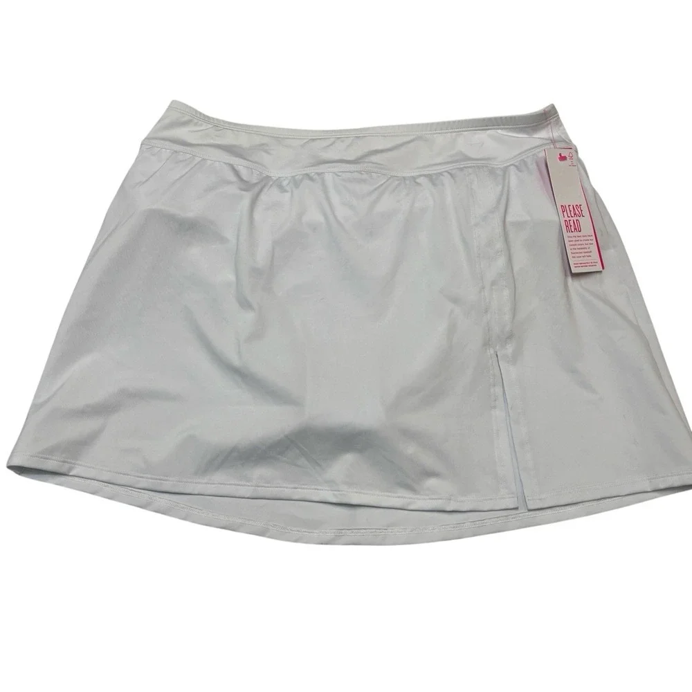 Lilly Pulitzer Swimsuit Skort White Kelland Skirted Bottom 12 Neutral Vacation